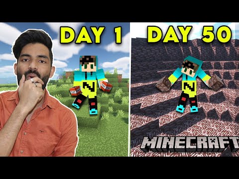 I MINED ANCIENT DEBRIS FOR 50 DAYS - MINECRAFT SURVIVAL GAMEPLAY HINDI #82
