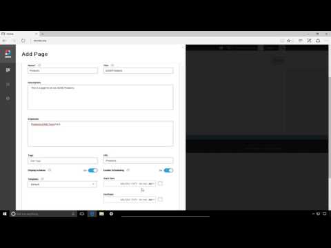 DNN9 Series Video 8 - How to create a Page in DNN 9