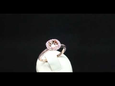 .30CT Diamond Engagement Halo Ring 14K Rose Gold Setting