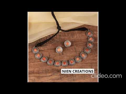 Custom made silver oxidised earrings