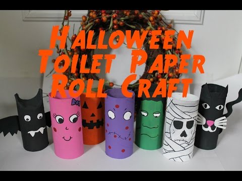 DIY Halloween Decorations : Recycled Toilet Paper Roll Craft | TheKateeMeow