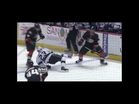 Francois Beauchemin hammers Dustin Brown {Dual-Feed}