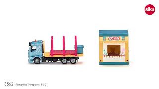 SIKU Super - nákladní auto převážející montovaný dům 1:50