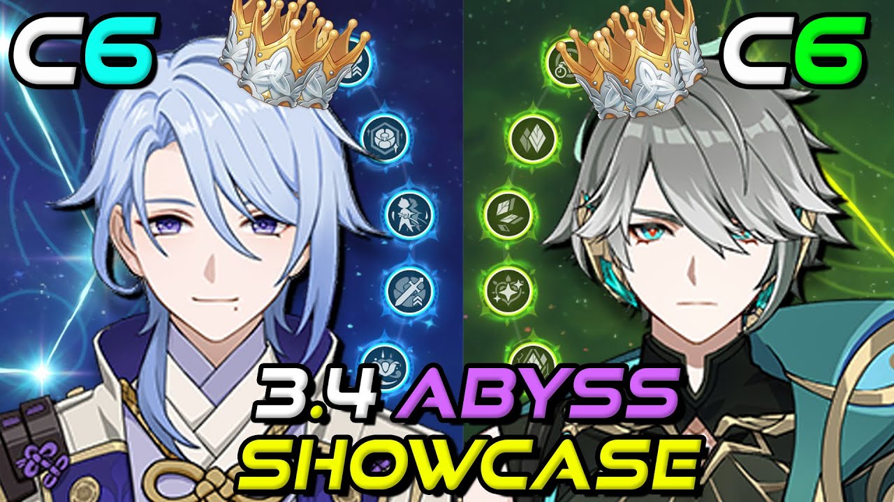 Triple Crown C6 Alhaitham and Triple Crown C6 Ayato NEW Abyss Showcase! (Genshin 3.4)
