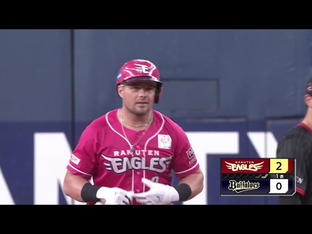 【1回表】イーグルス・ボイト レフトフェンス直撃のタイムリー2ベースを放ち追加点!! 2025年8月13日 オリックス・バファローズ 対 東北楽天ゴールデンイーグルス