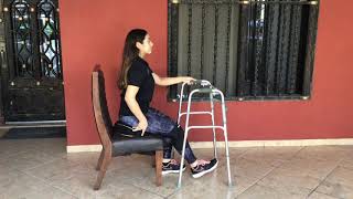 Uso del andador ortopédico