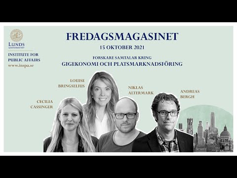 , title : 'Fredagsmagasinet 15 oktober 2021 – tema platsmarknadsföring och gigekonomi'