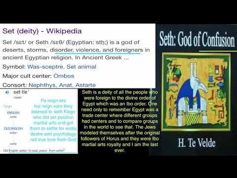 Seth an Satan ppl foreign to the Falcon martial arts order confused and breeding evil led by world