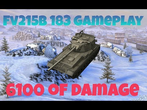 WotBlitz - Fv215b (183) 6100 of damage