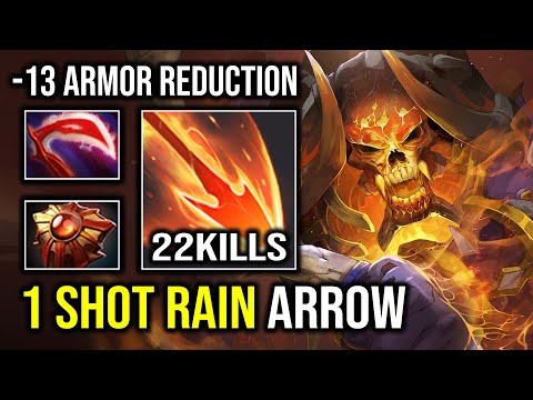 CRAZY 1 Shot Raining Crit DPS -13 Armor Reduction Brutal Hit Like a Truck Clinkz Dota 2