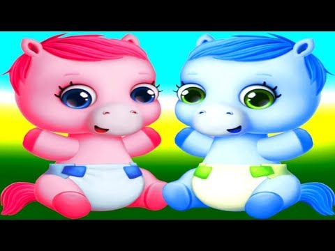 Fun baby pony care bath, mash green peas, change diapers, put her to bed and have sweet dreams!