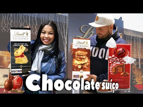Alex and Magali trying the best chocolates from Switzerland [alex luba] #chocolate