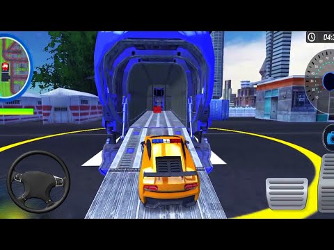 Police Limousine Being Transported in Trailer Truck - Car Transporter Simulator - Android Gameplay