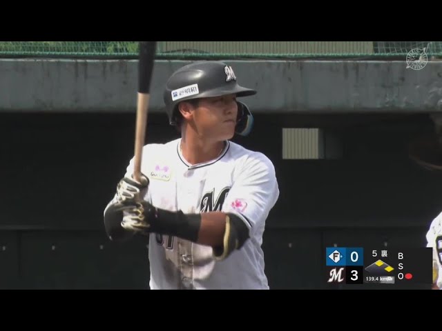 【ファーム】マリーンズ・上田希由翔・山口航輝 連続タイムリーヒットで昇格に向けてアピール!!  2024年5月22日 千葉ロッテマリーンズ 対 北海道日本ハムファイターズ