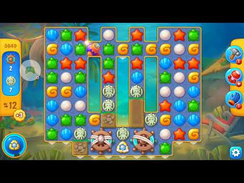 Fishdom level 5649 - бустеры на старте мешают (boosters get in the way at the start)