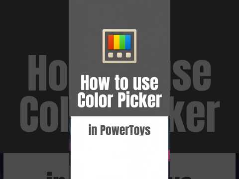 How to use Color Picker in PowerToys