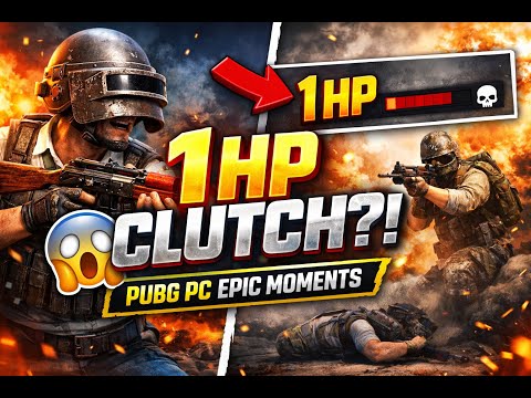 1 HP CLUTCH?! 😱 | PUBG PC Epic Moments & Insane Clutch Win