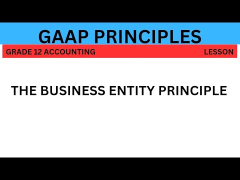 The business entity principle Grade 10 12