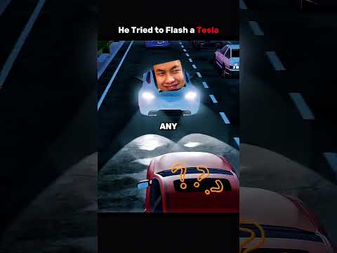 He tried flashing a Tesla #factoopedia #tesla