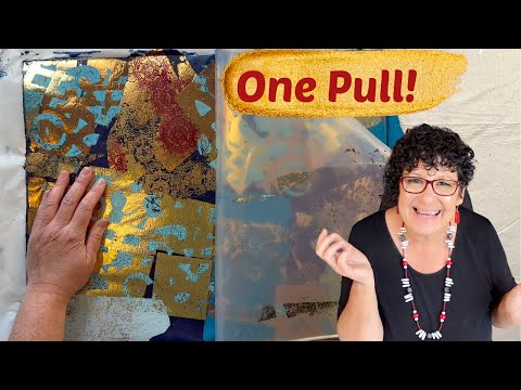 How I Turned Gold Leaf Experiments Into a Beautiful Gel Plate Collage