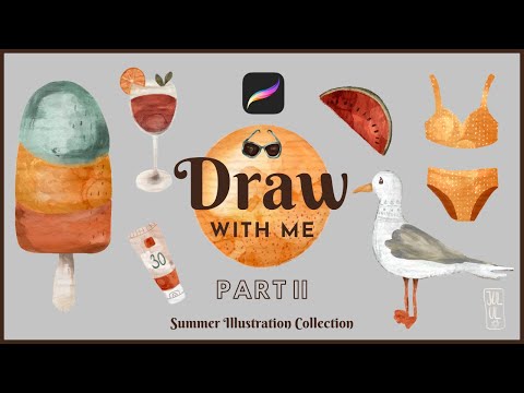 Procreate Drawing - Summer Illustrations - Part 2: The Painting Process