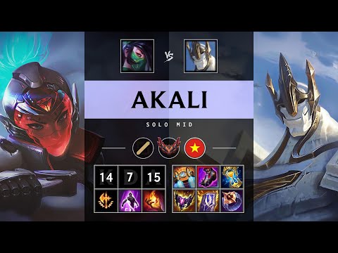 Akali Mid vs Galio - VN Grandmaster Patch 25.12