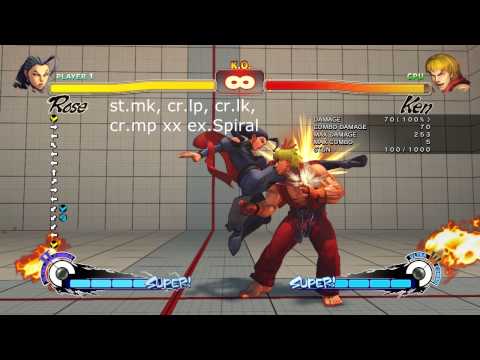 Rose BnB combos - Ultra Street Fighter 4 Tutorial