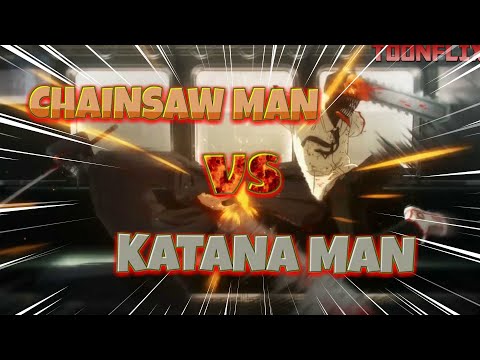 CHAINSAW MAN VS KATANA MAN - FULL FIGHT - ENGLISH DUB - Full HD