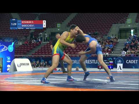 1/8 GR - 65 kg: D. KOSHKAR (KAZ) v. I. BABOCHIEV (RUS)