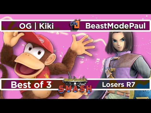 BeastModePaul (Hero) vs Kiki (Diddy Kong) Losers R7 - Boardwalk Smash #34 - SSBU