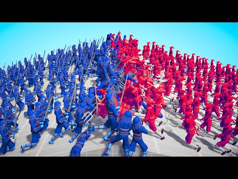 100x NINJA ARMY 🥷 vs ⚔️ 100x FARMER ARMY / Totally Accurate Battle Simulator ( TABS )