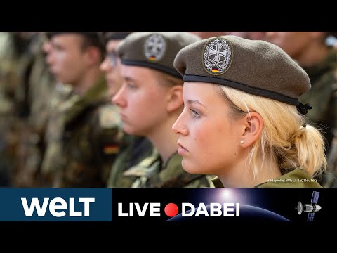 DEUTSCHE ARMEE: 70 Jahre Bundeswehr – Öffentliches Gelöbnis vor dem Kanzleramt in Berlin | WELT LIVE
