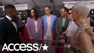 Weezer Jokes They Didn&#39;t Coordinate Their Matching Grammy Looks: &#39;It&#39;s Telepathic!&#39; | Access