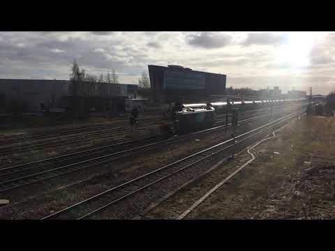 88010 passing Haughton Road Bridge the 0Z02, the very first class 88 to pass Darlington