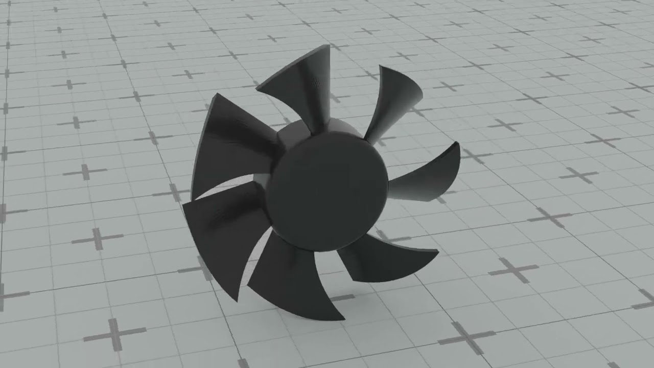 Hairdryer impeller 7 blades 3D Print Model
