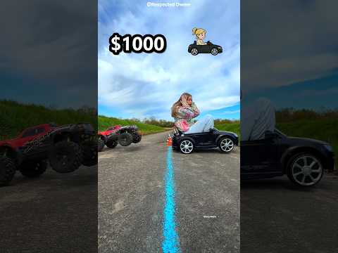 Girl's Car vs RC Cars & Trucks 😱