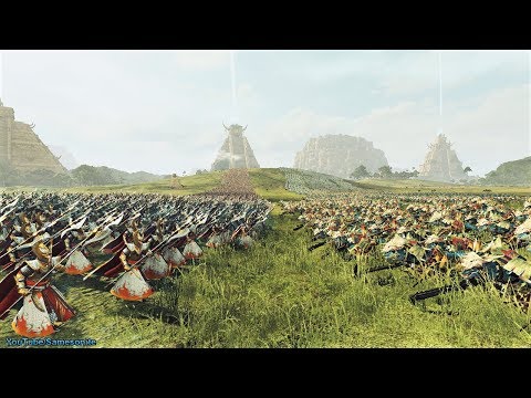 4000 Phoenix Guards vs 4000 Temple Guards Total War Warhammer 2