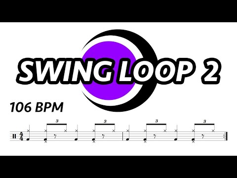 Swing Drum Loop 2 (106 bpm) | Drum Groove | Drum Beat | Drum Track | Drums Only | Metronome 106 bpm