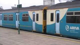 preview picture of video 'Arrivia trains wales class 150 departing Cardiff Central.'