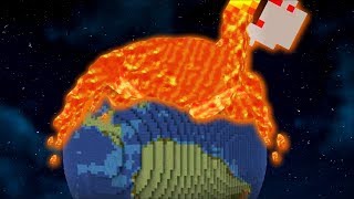 Minecraft NOTHING CAN STOP THIS GIANT VOLCANO ERUPTION !! Minecraft Mods