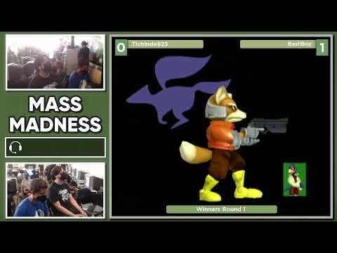 Mass Madness 36 SSBM - Tichinde925 (Fox) vs. BasilBoy (Falco) - Melee WR1