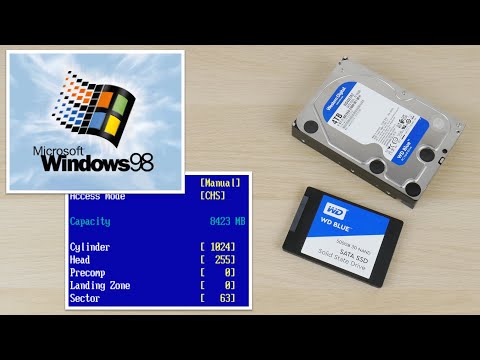 Using modern HDD and SSD with Windows 98 (Capacity limit BIOS settings)