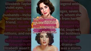 Elizabeth Taylor was a Hollywood legend with violet eyes  #facts #history #hoolywood