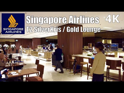 Singapore Airlines SilverKris & Gold Lounge, Terminal 2 do Aeroporto de Changi, Cingapura 🇸🇬 [4K] (▶13 min)