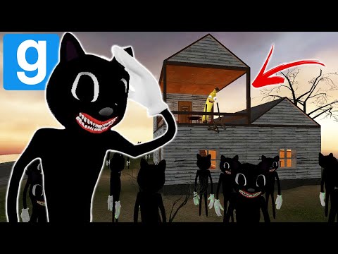 CARTOON CAT ARMY DESTROYS OUR HOUSE! - Garry's Mod Sandbox | JustJoeKing