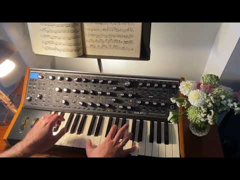 Sarabande from Bach’s Cello Suite No. 2 in D minor, BWV 1008, on the Moog