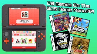 DS Games On The 3DS Home Screen! - How To Play DS Games On Your 3DS Home Screen! #3ds #homebrew