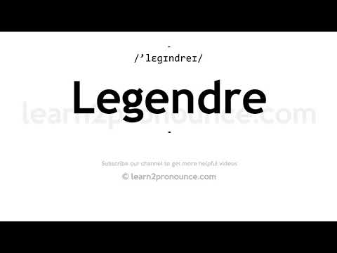 How to pronounce Legendre | English pronunciation