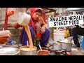 NEPALI STREET FOOD feast in KATHMANDU, Nepal | Best MOMOS in Kathmandu + traditional Newari food