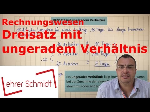 Rule of three odd ratio | Accounting commercial arithmetic | Lehrerschmidt